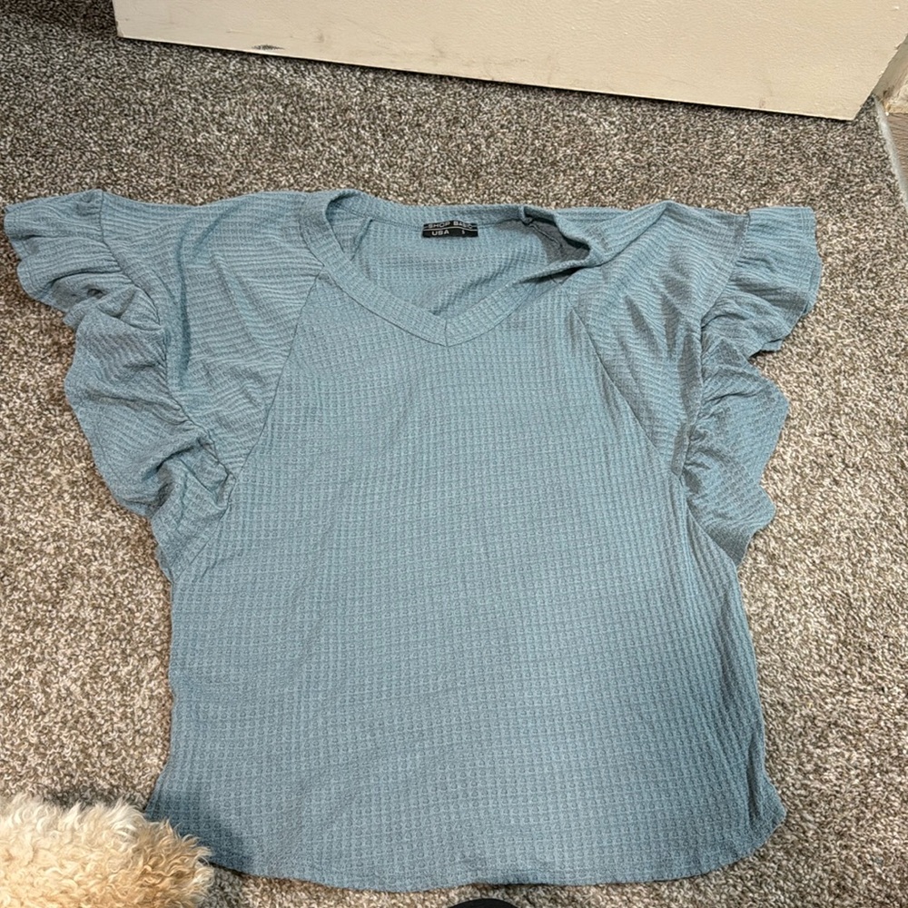 Short Sleeve Waffle Knit Shirt
